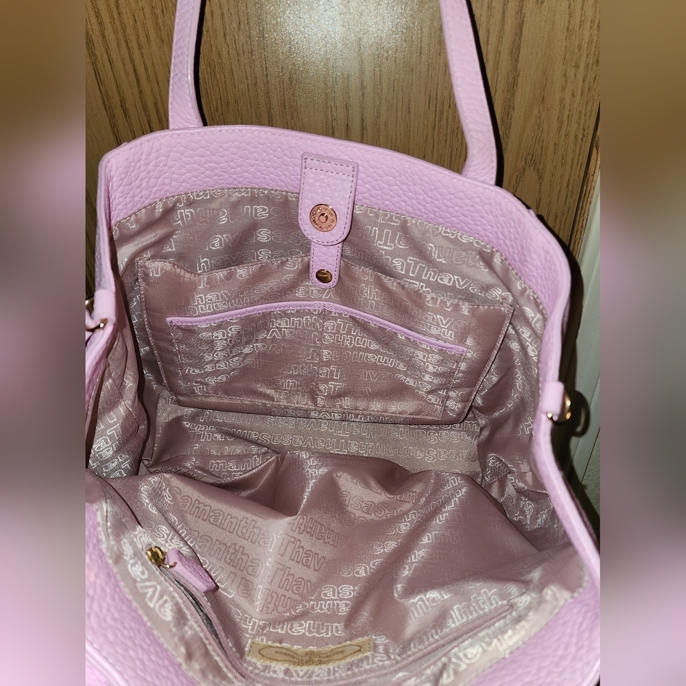 Excellent used condition samantha thavasa pink studded tote see pics for callout - Picture 9 of 12